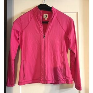 Footjoy Stretch Golf Performance Pink Jacket Athleisure Womens Medium Activewear